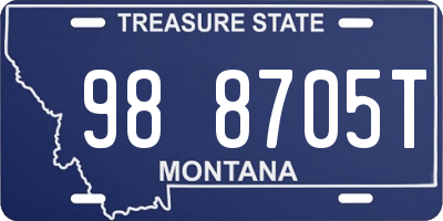 MT license plate 988705T