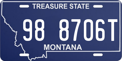 MT license plate 988706T