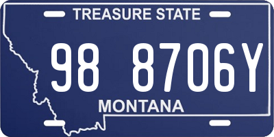 MT license plate 988706Y