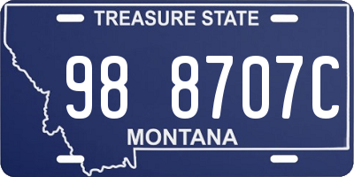 MT license plate 988707C