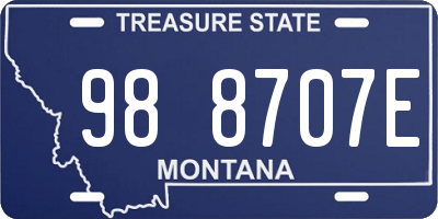 MT license plate 988707E