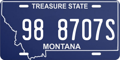 MT license plate 988707S