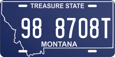 MT license plate 988708T