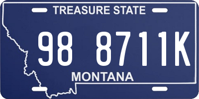 MT license plate 988711K