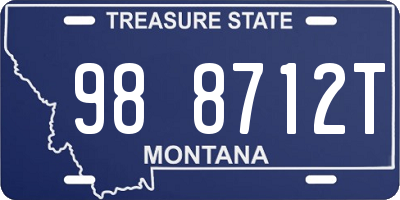 MT license plate 988712T