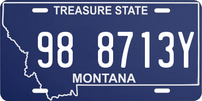 MT license plate 988713Y