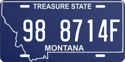 MT license plate 988714F