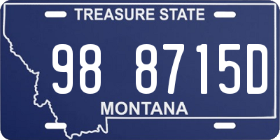 MT license plate 988715D