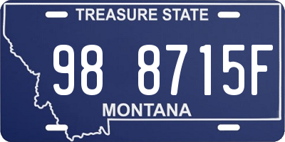 MT license plate 988715F