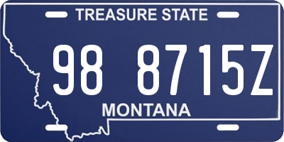 MT license plate 988715Z