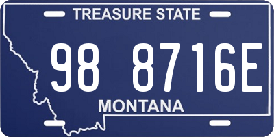 MT license plate 988716E
