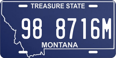 MT license plate 988716M