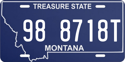 MT license plate 988718T