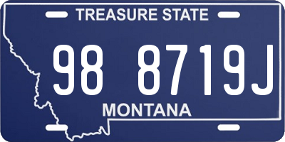 MT license plate 988719J