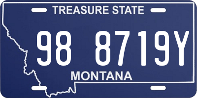 MT license plate 988719Y