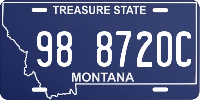 MT license plate 988720C