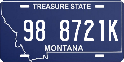 MT license plate 988721K