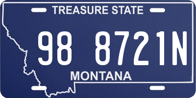 MT license plate 988721N