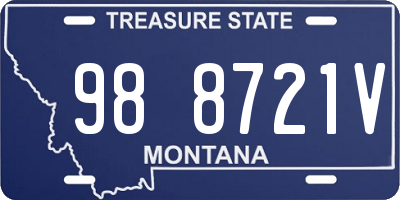 MT license plate 988721V