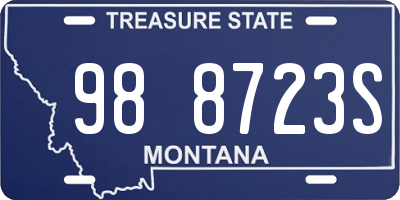 MT license plate 988723S