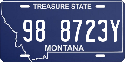 MT license plate 988723Y