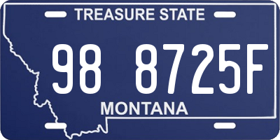 MT license plate 988725F