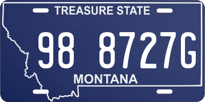 MT license plate 988727G