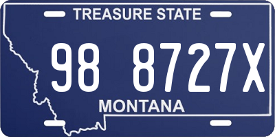 MT license plate 988727X