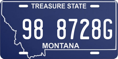 MT license plate 988728G