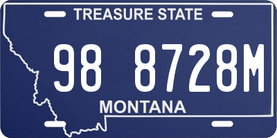 MT license plate 988728M