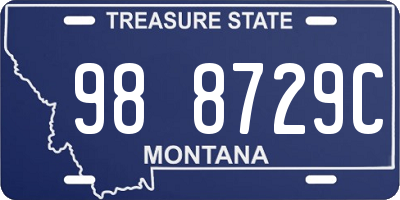 MT license plate 988729C