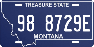 MT license plate 988729E