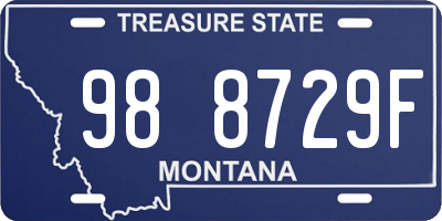 MT license plate 988729F