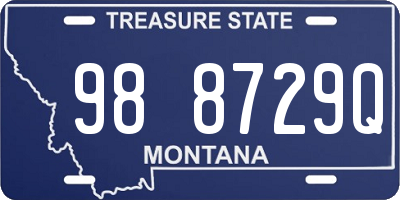 MT license plate 988729Q