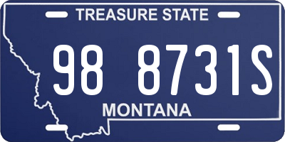 MT license plate 988731S