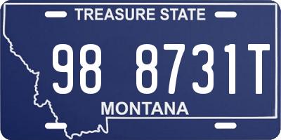 MT license plate 988731T