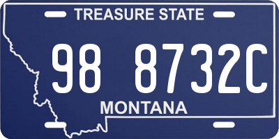 MT license plate 988732C