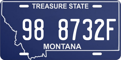 MT license plate 988732F