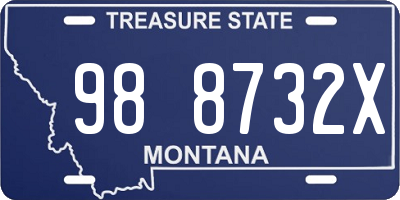 MT license plate 988732X