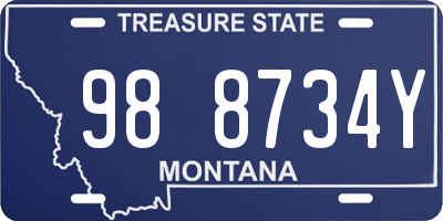 MT license plate 988734Y