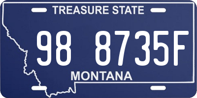 MT license plate 988735F