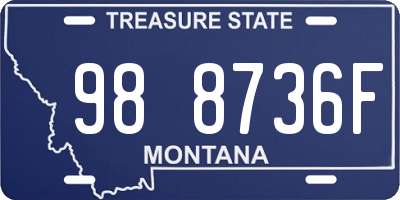 MT license plate 988736F