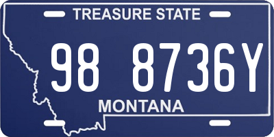 MT license plate 988736Y