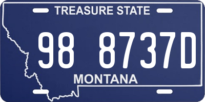 MT license plate 988737D