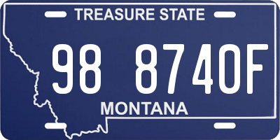 MT license plate 988740F