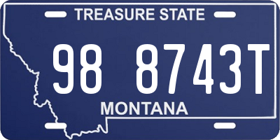 MT license plate 988743T