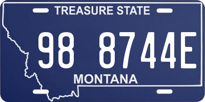 MT license plate 988744E