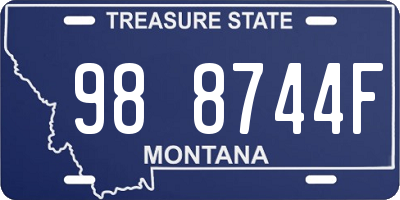 MT license plate 988744F