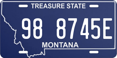 MT license plate 988745E