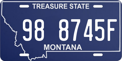 MT license plate 988745F